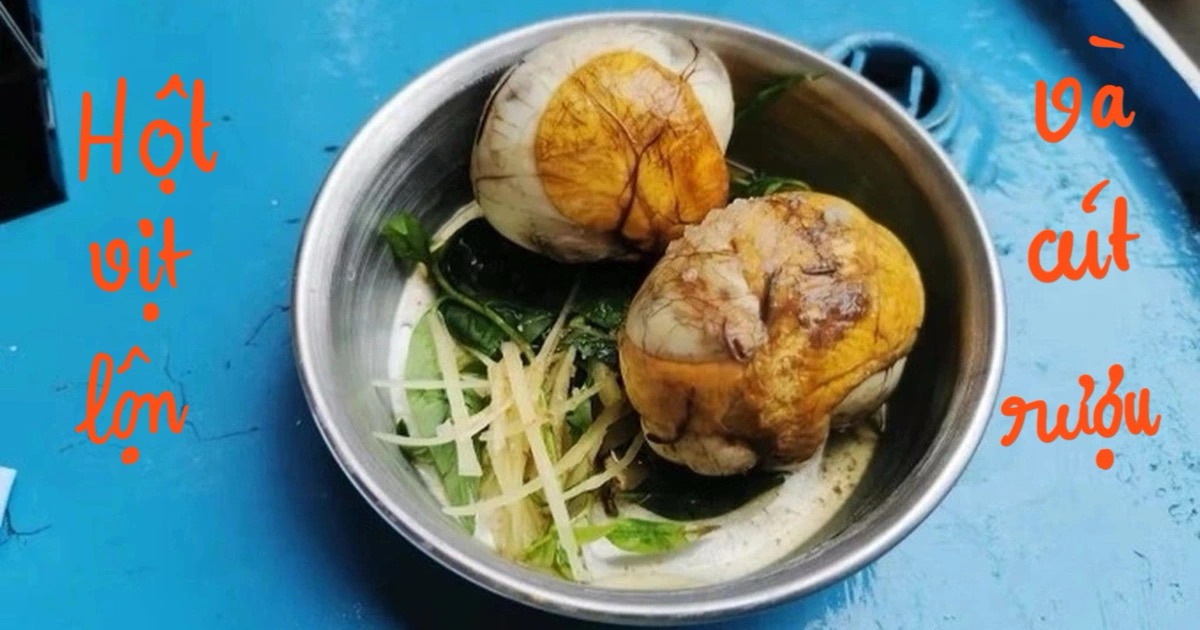 Hột vịt lộn và cút rượu